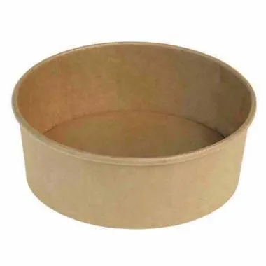 Salladsskål Catersource rund 750 ml Ø150 mm x 61 mm brun kraft med PE-beläggning
